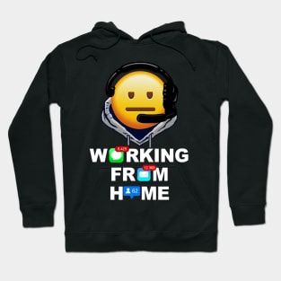 Working From Home Emoji Social Worker Lover Gift Hoodie